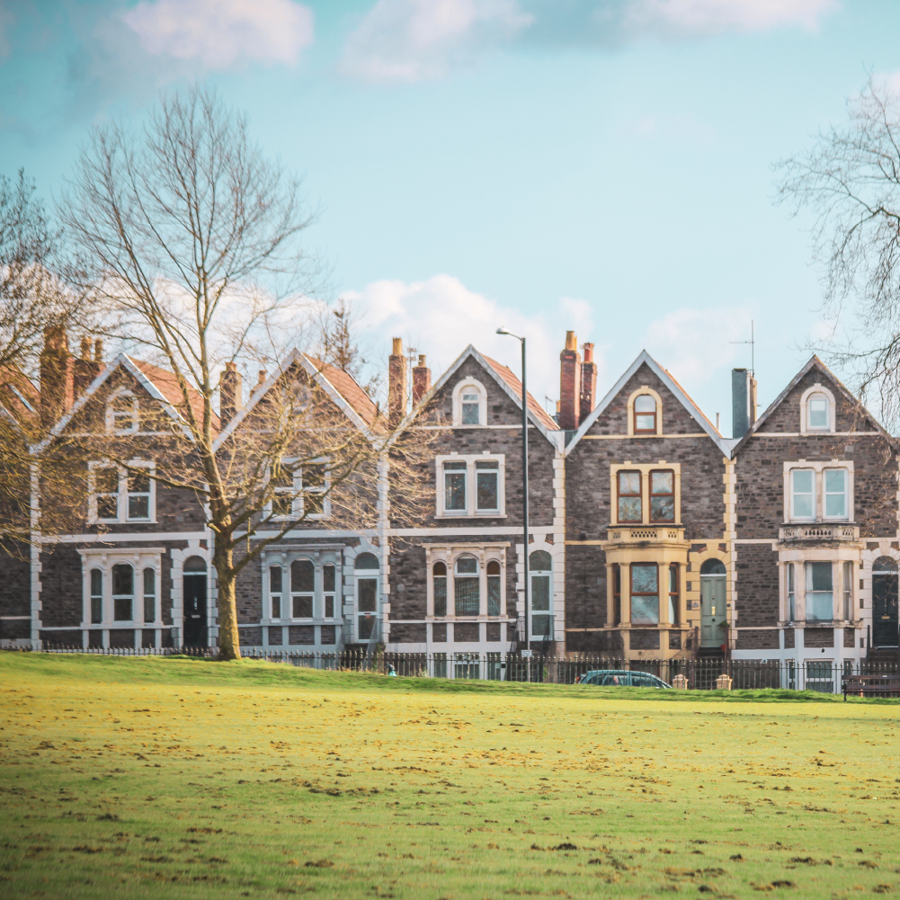 Row of houses, Bristol architecture, England, United Kingdom