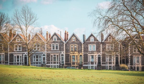 Row of houses, Bristol architecture, England, United Kingdom