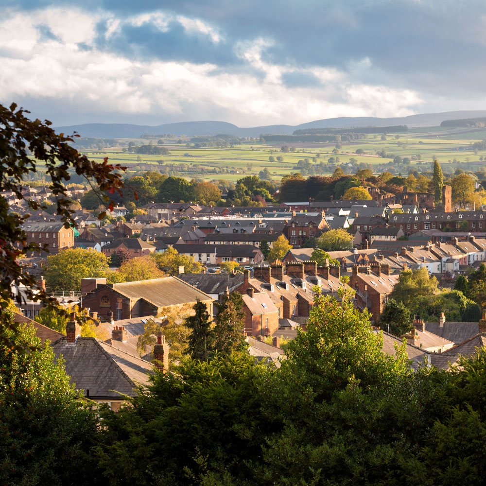 Image of house in a town in Cumbria, England