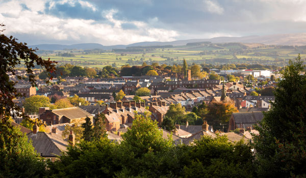 Image of house in a town in Cumbria, England
