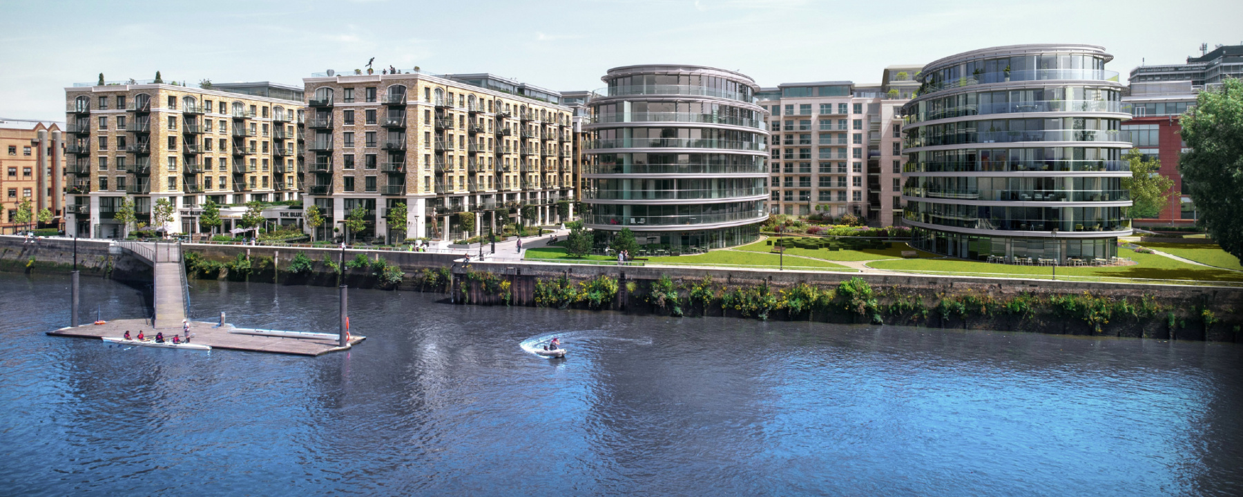 Modern riverfront properties