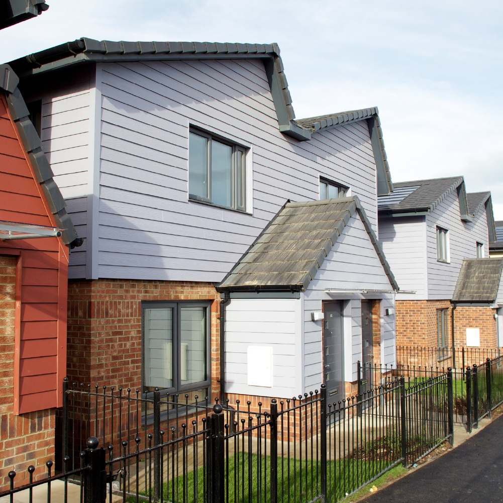 Row of houses in an English town