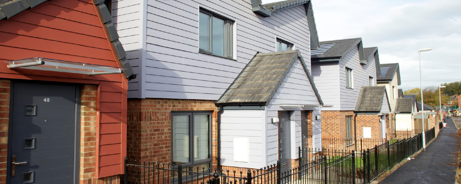 Row of houses in an English town