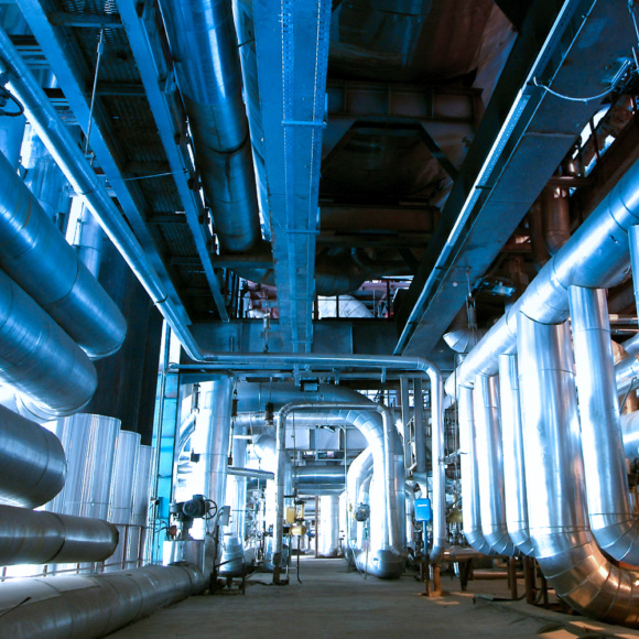 Industrial zone, Steel pipelines and valves