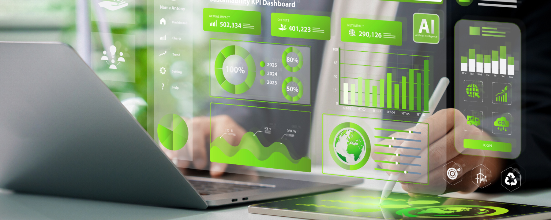 Sustainability KPI Dashboard concept